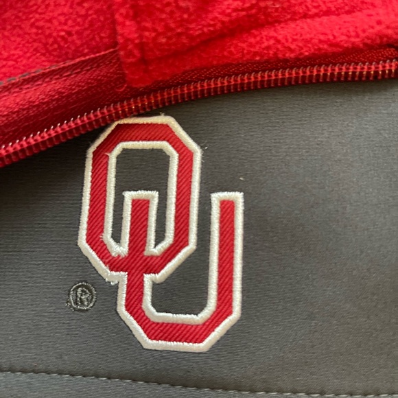 Colosseum Oklahoma Sooners Men’s  Full Zip Fleece Jacket. - Picture 3 of 7
